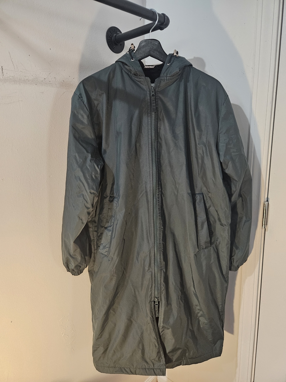 Adoretex Swim Fleece Lined Parka Jacket Adult XS Green